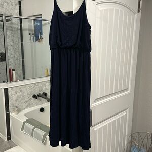 Navy blue maxi dress